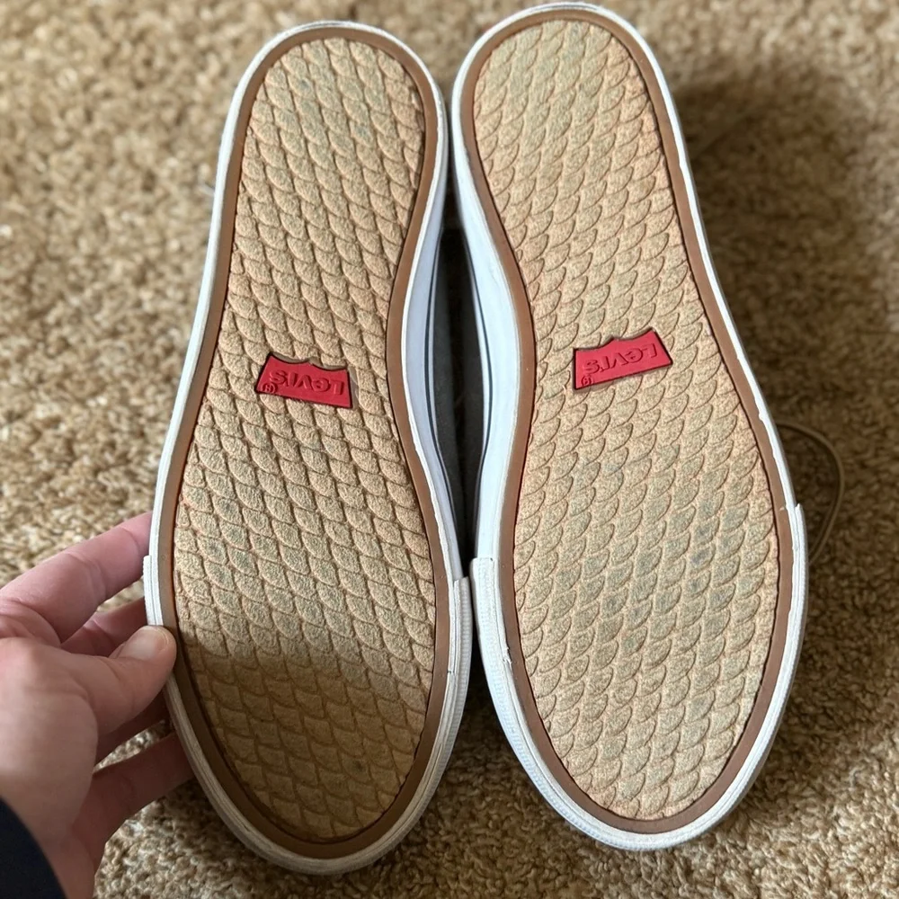 Levi's Gray Boat Shoes with Moccasin Design